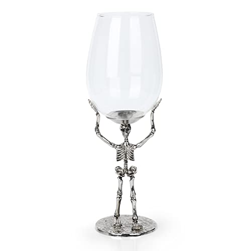 Halloween Skull Wine Glass - Skeleton Ghost Hand Goblet with Variation C