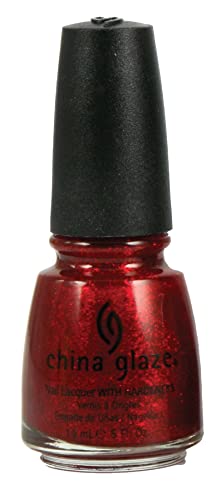 Red Glitter Nail Polish - Long Lasting, Quick Dry, Chip Resistant