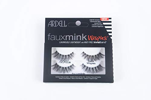 False Eyelashes Demi Wispies Pack of 2 – Natural-Looking, Knot-Free Invisiband, Lightweight