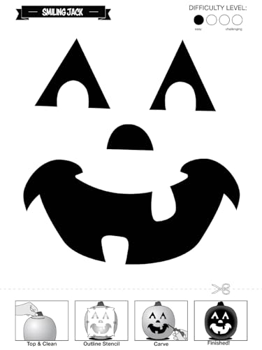 Pumpkin Carving Kit with 8 Stencils - Includes Tools & Templates - Variation 5