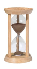 Wooden 15-Minute Sand Timer - Rustic Hourglass for Cooking & Meditation - Brown