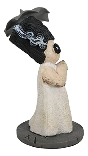 Mrs Frankenstein Carrying Umbrella Halloween Monster Figurine - Day of The Dead Voodoo Mythical Creature
