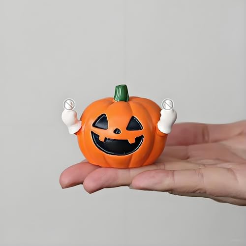 Halloween Pumpkin Resin Statues - Funny Flipping Off Finger Decorations