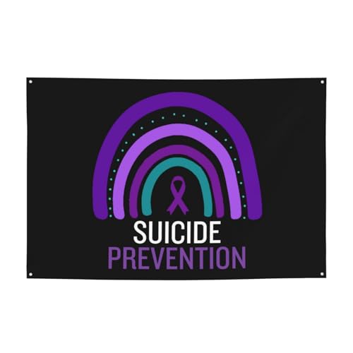 Suicide Prevention Awareness Banner - White - 47x71in Holiday Decor