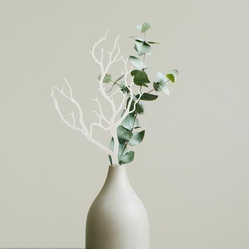 Artificial Antler Tree Branches - White, 13.76 Inch, Decorative Vase Fillers for Holiday & Event Decor