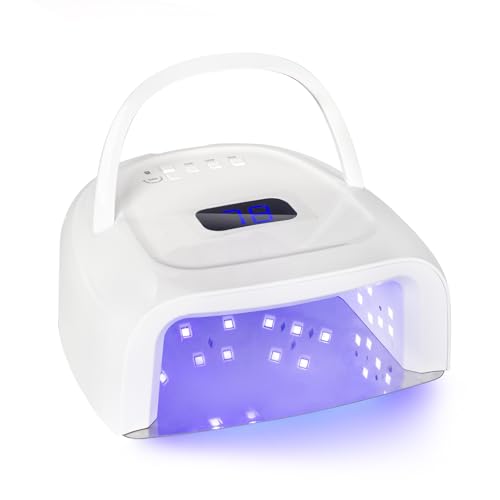 White Cordless UV LED Nail Lamp 60W Rechargeable Nail Dryer with Auto Sensor & 4 Timer Modes