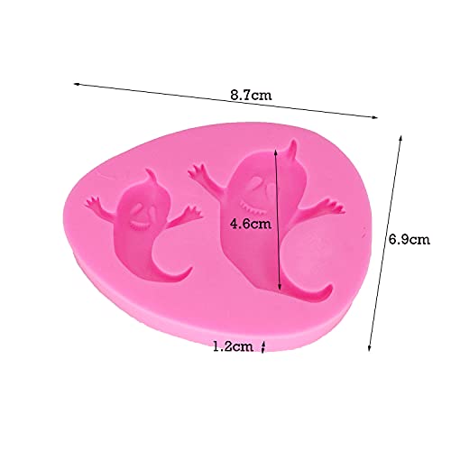 Ghost Shape Silicone Mold for Halloween Cake Decorating Chocolate Candy Baking