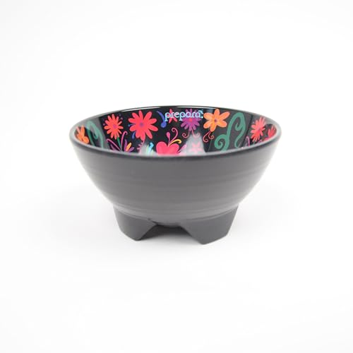 Day of the Dead Taco Prep Bowl - 4.25-Inch Ceramic-Style Melamine Serving Dish