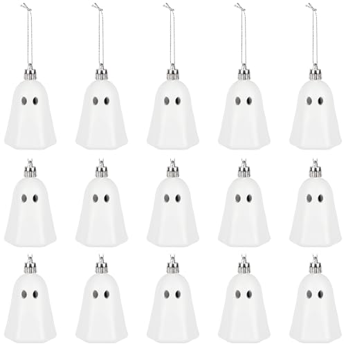 15 Pcs Halloween Hanging Ghost Ornaments Mini Plastic Tree Decorations - Variation 15
