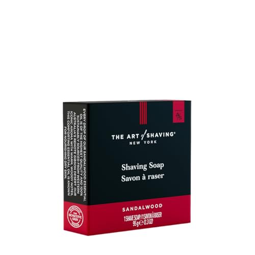 The Art of Shaving Shave Soap Refill – Rich Lather Restores Hydration & Protects Against Razor Burn & Post-Shave Irritation – Dermatologist-Reviewed – Sandalwood, 3.3oz