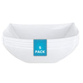 64 oz Heavy-Duty Square Plastic Bowls - 5-Pack, Disposable & Reusable