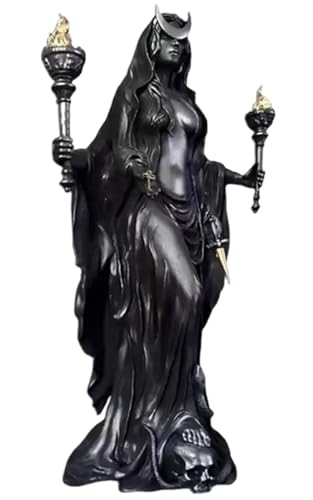 Gothic Resin Statue Hecate Torch - Spooky Decor Figurine for Home & Office