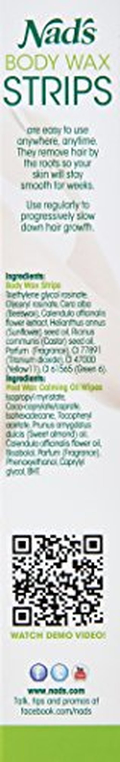 Nad's Hair Removal Strips, 24 Strips (Pack of 2)