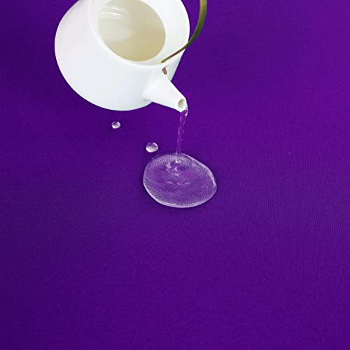 Purple Waterproof Table Runner 90 Inch Long - Set of 4 - Elegant Polyester Fabric