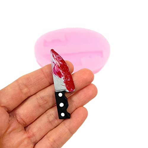 Butcher Style Knife Silicone Mold for Cake Decor Chocolate Candy Halloween - NC049