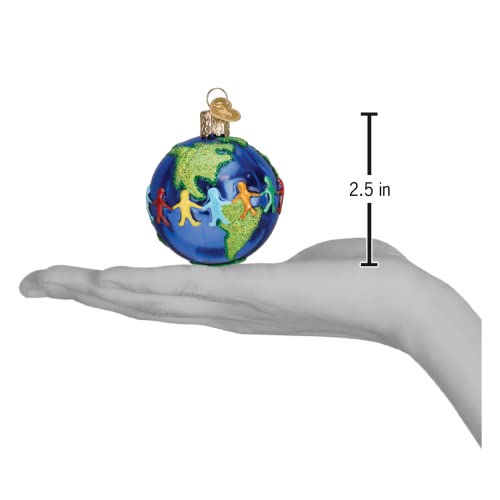 World Peace Glass Blown Ornament - Handcrafted Christmas Tree Decor, Holiday Keepsake