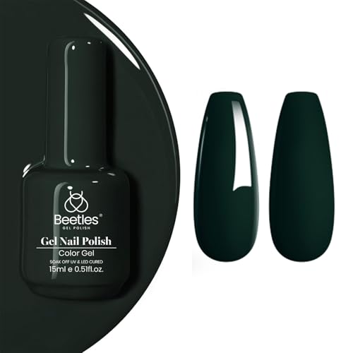 Beetles Green Gel Nail Polish - Forest Green, 15ML, Creme Green Variation