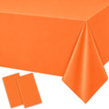 Orange Disposable Table Covers 2 Pack 54x108 Inches for Fall Parties - Variation: Orange / 2 Pack
