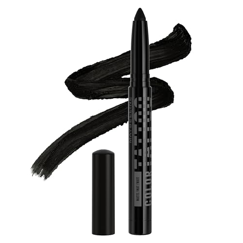 Maybelline Color Tattoo Longwear Eye Shadow Stix - Rebellious Matte Black, 0.05oz, All-in-One Makeup Tool