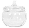 Glass Pumpkin Cookie Jar 36 oz with Lid - Decorative Food Storage Container