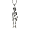 Skeleton Car Mirror Charm - Movable Joints Halloween Skull Hanging Ornament, Rearview Decor