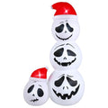6ft Christmas Inflatable Skeleton with Santa Hat & LED Lights for Holiday Yard Decorations