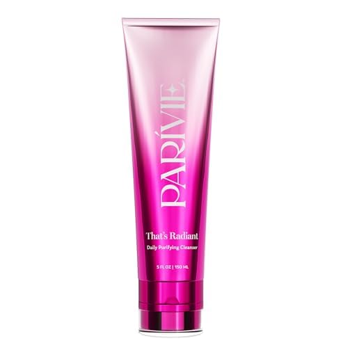 Parivie Radiant Daily Purifying Cleanser - Gel-to-Cream Face Wash with BHA & Ceramides | 5 fl oz
