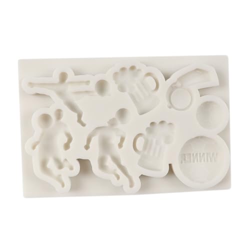 Football Theme Fondant Mold - Silicone Cake Decorating & Crafting Tool - Style A