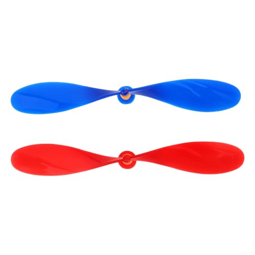 Propeller Hat Accessories 2 Pairs Red & Blue Plastic Spinner Hat Decorations