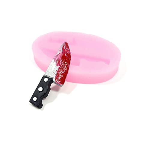Butcher Style Knife Silicone Mold for Cake Decor Chocolate Candy Halloween - NC049