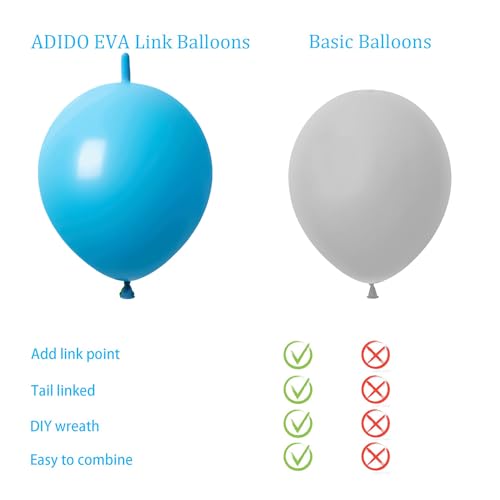 Linking Balloons 6 Inch Light Blue Set - 60 Pcs for Wedding & Party Decorations (Variation: Light Blue / 6 Inch)