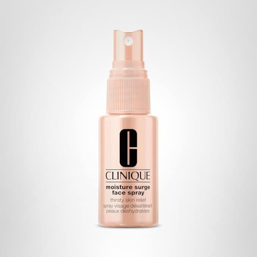 Clinique Moisture Surge Oil Free Face Spray Thirsty Skin Relief For Very Dry to Oily Combination Skin Types | Hydrating + Softening, 1 Fl Oz