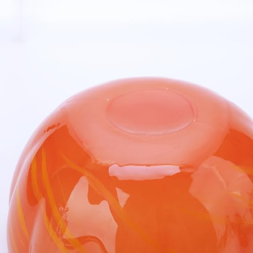 Large Orange Glass Pumpkin Candy Jar with Lid - Halloween Decor & Centerpiece