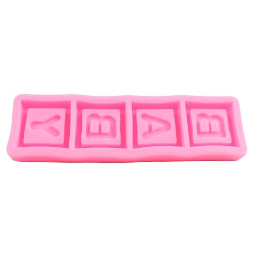 Baby Blocks Silicone Mold - Baby Letter Fondant Mold with Variation F