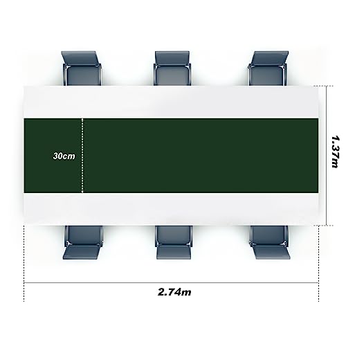Disposable Plastic Tablecloths 54x108 Inches - White and Dark Green, Pack of 3
