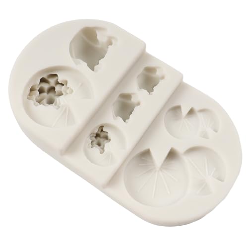 Silicone Lotus Flower & Frog Cake Mold Set for Decorating & Crafting