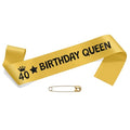 40th Birthday Sash for Women Men - Happy 40th Party Decorations Gift