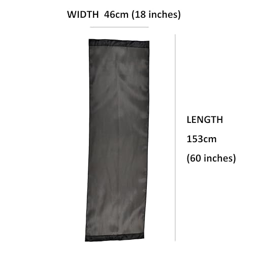 LED Light Up Coffee Table Runner - Fiber Optic Fabric for Party & Wedding - Black Fabric
