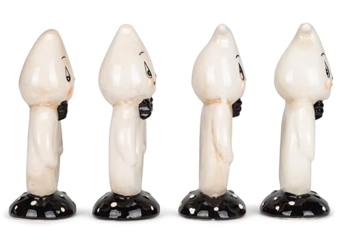 Ceramic Ghost Napkin Ring Holders Set of 4 Halloween Home Decor