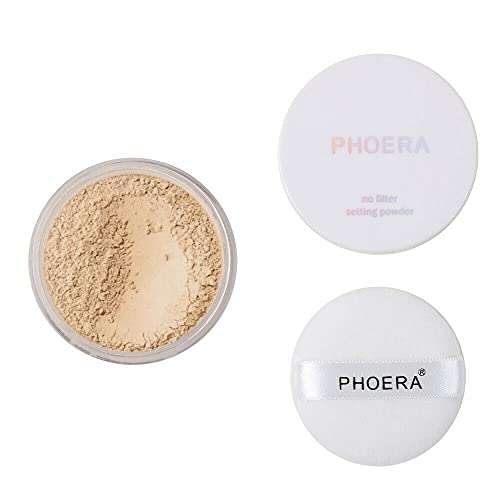 Translucent Matte Face Powder with Puff - Long Lasting, Photo & Flash Tested - 02 Cool Beige