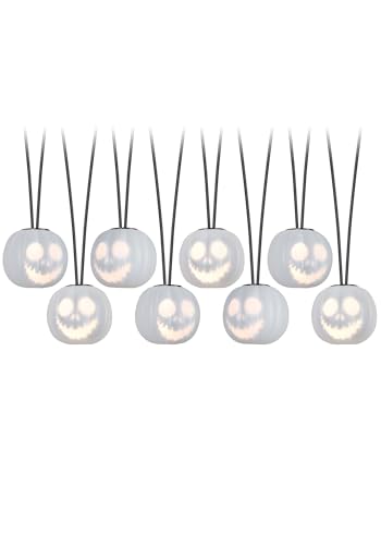 Jack Skellington String Lights - 8-Light Halloween Decor, Battery Operated