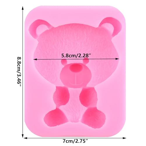 Silicone Bear Fondant Mold for Cake Decoration - Teddy Bear Chocolate Candy Mold, Style A