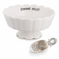 Sweet Stuff Candy Dish Set with Silver Scoop - Mud Pie Ceramic Decor