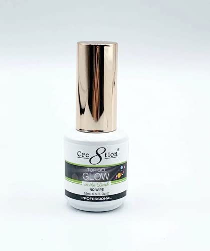 Glow in The Dark Gel Top Coat - Bright, Long-Lasting UV/LED Curing Nail Polish