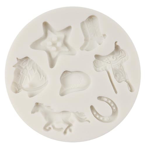 Cowboy Boot & Horseshoe Silicone Mold Set - Cake Decorating & Crafts - Variation of Style A