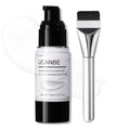 White Liquid Foundation & Brush Set for Halloween & Cosplay Makeup - Lightweight, Blendable, Skin-Friendly