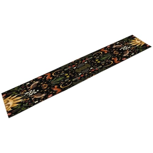 Retro Animal Table Runner W13X L60 - Bohemian Kitchen Decor for Dining & Weddings