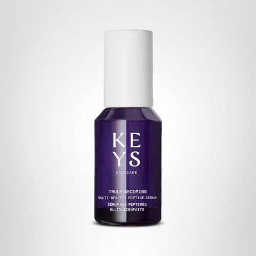 Keys Soulcare Truly Becoming Multi-Benefit Peptide Serum, Helps Firm, Plump & Visibly Improve Fine Lines & Wrinkles, Vegan, Cruelty-Free, 1 Fl Oz