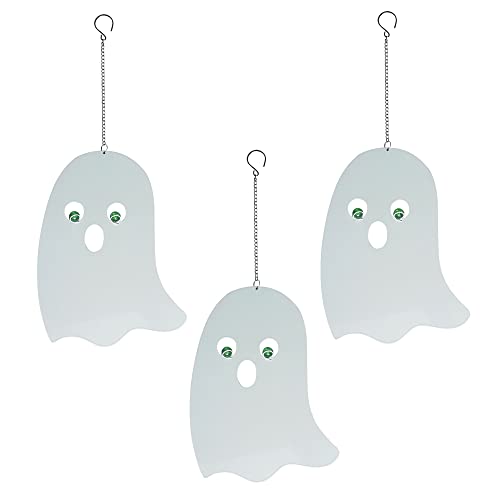 Halloween Glow-in-The-Dark Hanging Ghosts Decor Set - Elf Variation, Waterproof Outdoor Ghost Silhouettes, Spooky Yard Decorations