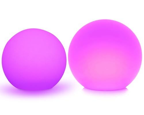 Rechargeable LED Globe Light with Remote, Dimmable RGB Night Mood Lamp Waterproof